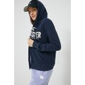 Hollister Co. bluza damska kolor granatowy z kapturem z aplikacją