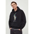 Polo Ralph Lauren bluza męska kolor czarny z kapturem z nadrukiem
