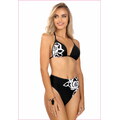 Miss Lou Czarne Bikini Strój Kąpielowy Dolce Gothic Rose (S (36))
