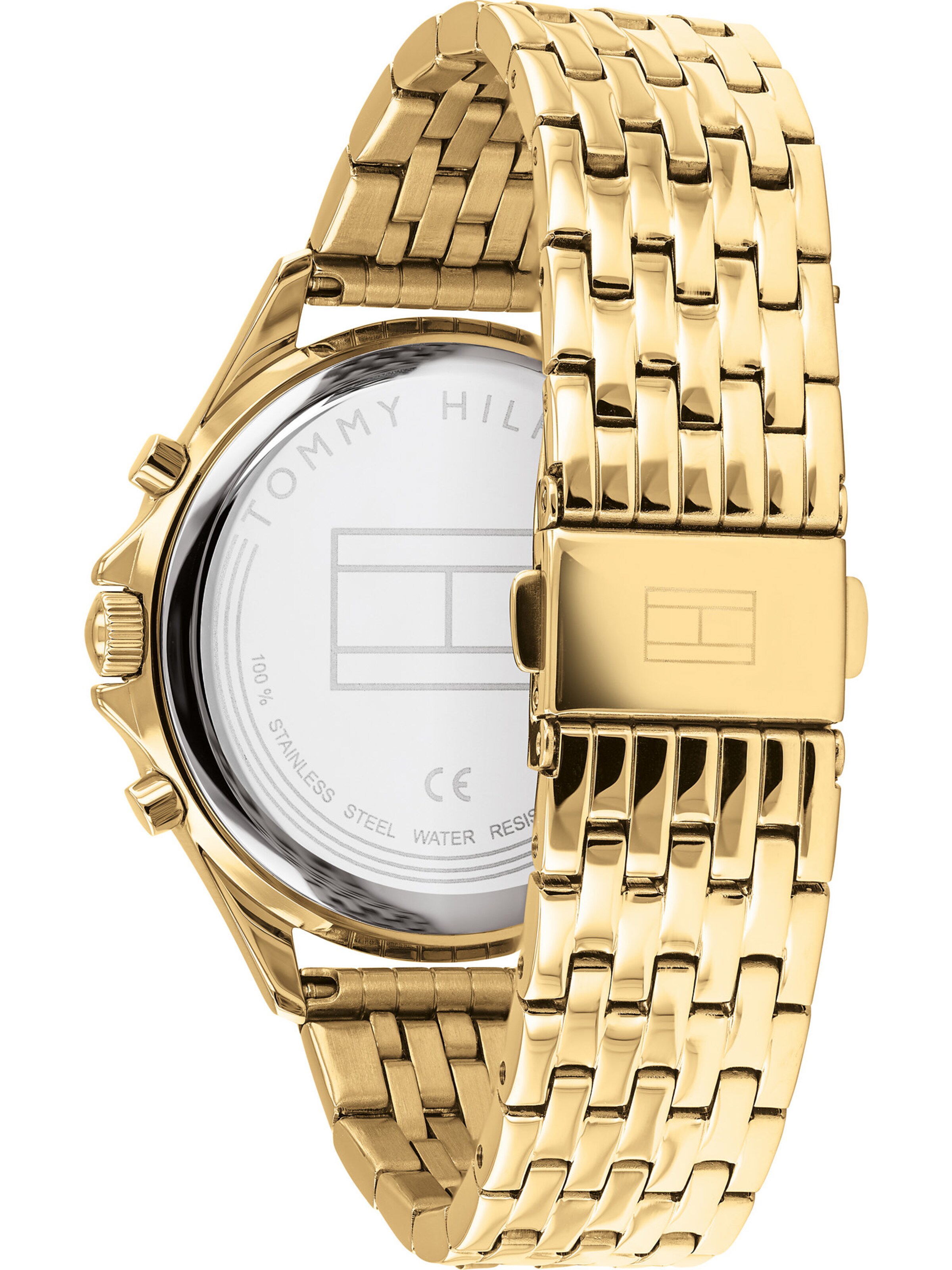 TOMMY HILFIGER Zegarek analogowy złoty / biały