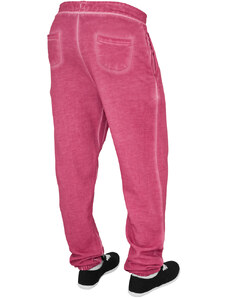 Damskie spodnie dresowe Urban Classics Spray Dye - różowe