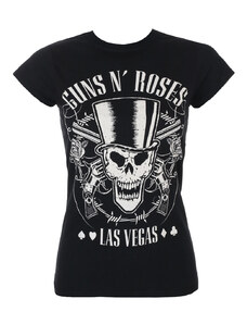 Koszulka metal damskie Guns N' Roses - Skull & Pistols - ROCK OFF - GNRTS37LB
