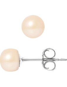 Pearline Kolczyki-wkrętki w kolorze jasnoróżowym z perłami