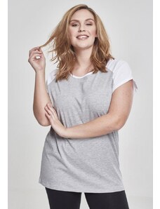 T-shirt Urban Classics Ladies Contrast Raglan Tee - grey/white
