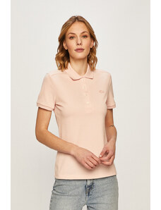 Lacoste T-shirt PF5462 damski kolor różowy z kołnierzykiem PF5462-001