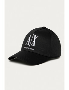 Armani Exchange czapka z daszkiem bawełniana kolor czarny 954047 CC811 NOS