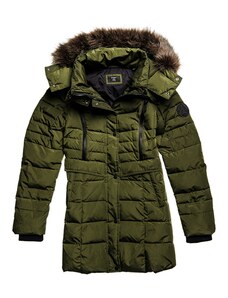 Damski płaszcz Superdry Longline Glacier Parka W5010327Agul – Zielony