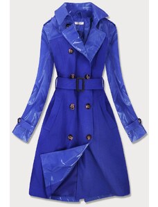 ZAC&ZOE Cienki płaszcz z łączonych materiałów niebieski (yr2027)