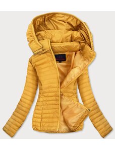 6&8 Fashion Cienka pikowana kurtka damska żółta (b11-1)