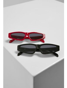 URBAN CLASSICS Sunglasses Lefkada 2-Pack - black/black+red/black