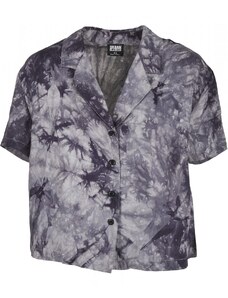 URBAN CLASSICS Ladies Viscose Tie Dye Resort Shirt