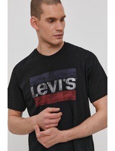 Levi's T-shirt męski kolor czarny z nadrukiem 39636.0050-Blacks