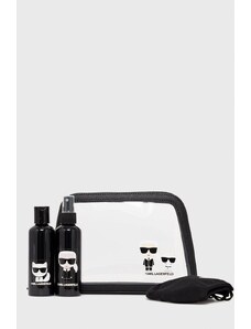 Karl Lagerfeld Zestaw podróżny - kosmetyczka, maseczka i dwa pojemniki 211W3916 kolor czarny