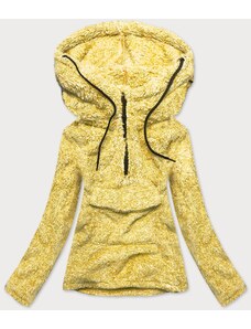J STYLE Pluszowa damska bluza melanż żółta (hh008-26)
