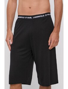 Karl Lagerfeld Szorty piżamowe 215M2184 męskie kolor czarny gładkie