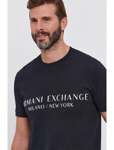 Armani Exchange t-shirt męski kolor granatowy z nadrukiem 8NZT72 Z8H4Z NOS