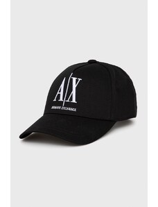 Armani Exchange czapka kolor czarny z aplikacją 944170 1A170 NOS
