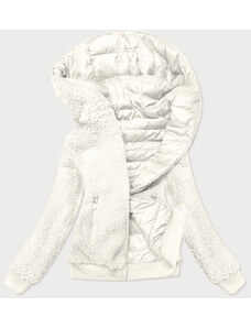 Z-DESIGN Dwustronna kurtka damska baranek biała (h-989-82)