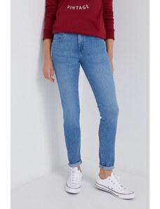 Wrangler jeansy Skinny Vintage Soft damskie medium waist