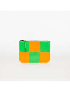 Comme des Garçons Wallets Męski portfel Comme des Garçons Fluo Squares Wallet Orange/ Green