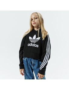 Adidas Bluza Z Kapturem Cropped Hoodie Girl Dziecięce Odzież Bluzy H32337 Czarny