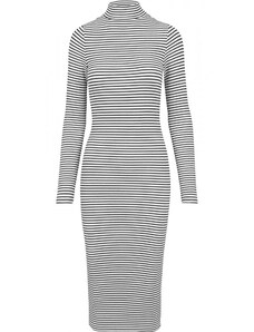 URBAN CLASSICS Ladies Striped Turtleneck Dress