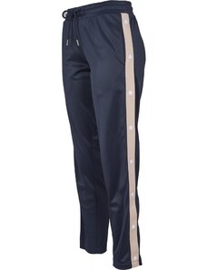 Damskie spodnie dresowe Urban Classics Button Up Track - niebieskie