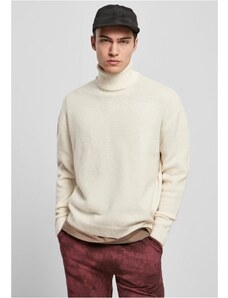 Sweter męski Urban Classics Oversized Roll Neck Sweater - biały