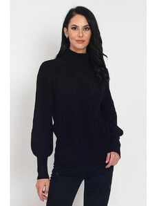 ASSUILI Sweter w kolorze czarnym