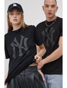47brand T-shirt bawełniany MLB New York Yankees kolor czarny gładki BB017TEMIME544089JK