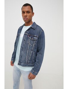 Levi's kurtka jeansowa męska kolor granatowy przejściowa
