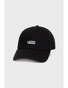 Vans czapka bawełniana kolor czarny z aplikacją VN0A4UM9Y281-BLACKWHITE