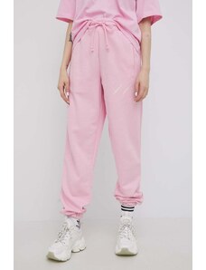 adidas Originals spodnie HM4873 damskie kolor różowy z nadrukiem