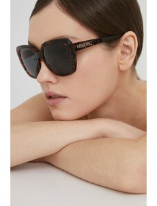 Michael Kors okulary przeciwsłoneczne MANHASSET damskie kolor brązowy 0MK2140