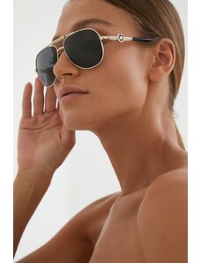 Versace Okulary przeciwsłoneczne damskie kolor czarny