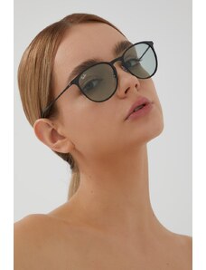 Ray-Ban okulary przeciwsłoneczne ERIKA METAL damskie kolor czarny 0RB3539