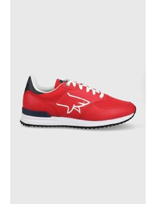 Paul&Shark buty skórzane kolor czerwony 22418001