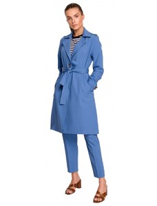 Style Płaszcz trench klasyczny z paskiem - niebieski - Rozmiar: S