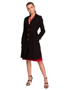 Style Płaszcz trench klasyczny z paskiem - czarny - Rozmiar: S