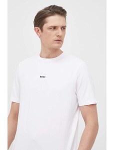 BOSS t-shirt BOSS ORANGE męski kolor biały gładki 50473278