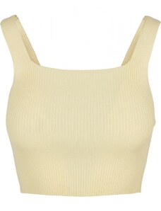 URBAN CLASSICS Ladies Cropped Knit Top - softyellow