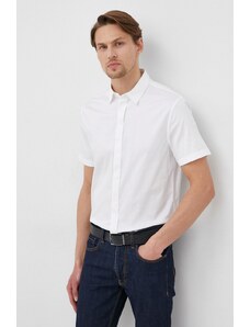 Armani Exchange koszula 8NZCBF.ZN10Z.NOS męska kolor biały slim z kołnierzykiem klasycznym