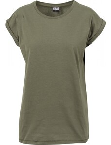 URBAN CLASSICS Ladies Extended Shoulder Tee - olive