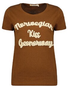 Geographical Norway Koszulka "Jainab" w kolorze jasnobrązowym