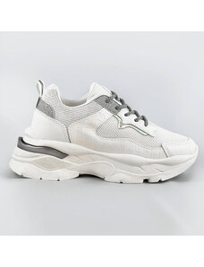 marka niezdefiniowana Sznurowane buty sportowe damskie białe (lu-3)