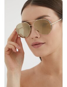 Guess okulary przeciwsłoneczne damskie kolor złoty