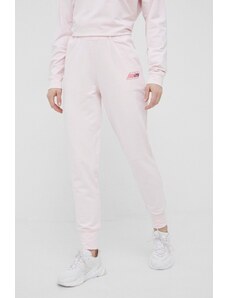 Tommy Hilfiger spodnie damskie kolor różowy z nadrukiem