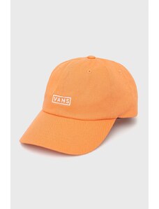 Vans czapka bawełniana kolor pomarańczowy z aplikacją VN0A36IUYST1-MELON