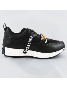 marka niezdefiniowana Buty sportowe z łańcuchem czarne (n-206)