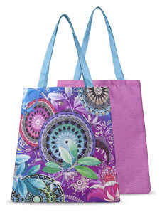 Hip Shopper bag "Axelle" w kolorze fioletowym ze wzorem - 40 x 45 cm